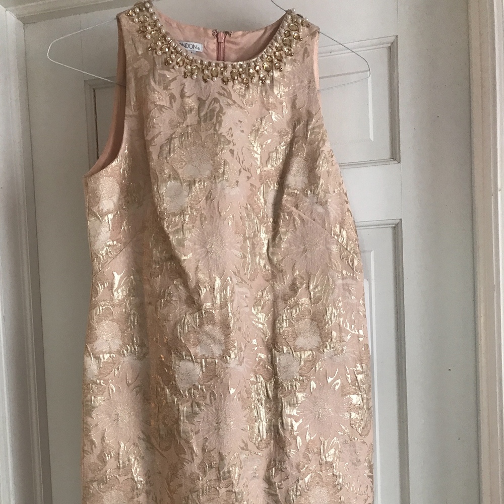 NWT- Rose Gold Maggy London shift dress- Size 6